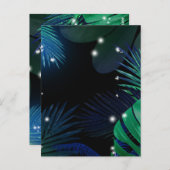 Tropischer Dschungel | Überschneidende Palm Monste Postkarte (Vorne/Hinten)
