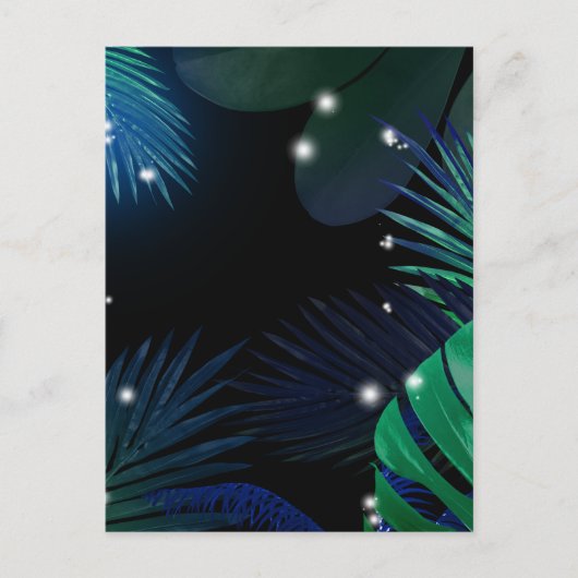 Tropischer Dschungel | Überschneidende Palm Monste Postkarte (Vorderseite)