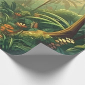 Tropischer Dschungel üppige exotische Vegetation N Geschenkpapier (Ecke)