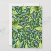 Tropischer Dschungel Verlasse Grüner Botanischer G Einladung (Rückseite)