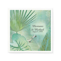 Tropischer Dschungel Verlasse Moderne Hochzeitsemp