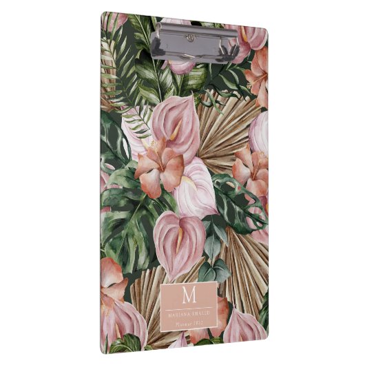 Tropischer Dschungel verlasse Regenwald-Blume Klemmbrett (Rechts)