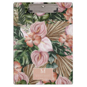 Tropischer Dschungel verlasse Regenwald-Blume Klemmbrett (Vorderseite)