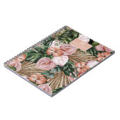 Tropischer Dschungel verlasse Regenwald-Blume Notizblock (Linke Seite)