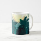 Tropischer Dschungel: Vintage Morgenlandschaft. Kaffeetasse (VorderseiteRechts)