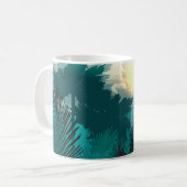 Tropischer Dschungel: Vintage Morgenlandschaft. Kaffeetasse (Vorderseite Links)