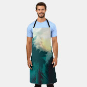 Tropischer Dschungel: Vintage Morgenlandschaft. Schürze (Getragen)