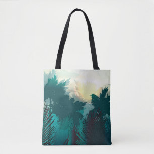 Tropischer Dschungel: Vintage Morgenlandschaft. Tasche