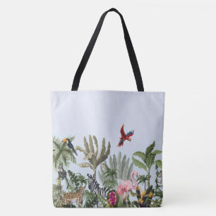 Tropischer Dschungel-Wildlife-Seidenschal Quadrati Tasche