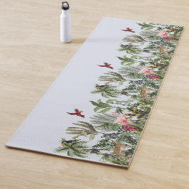 Tropischer Dschungel-Wildlife-Yogamatte–Botanische Yogamatte
