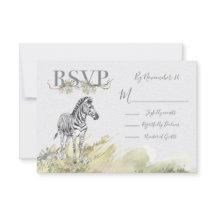 Tropischer Dschungel Zebra Hochzeitskarten-UAWG