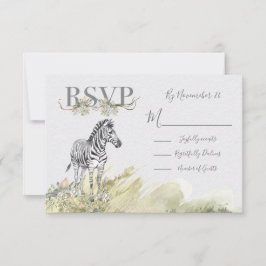 Tropischer Dschungel Zebra Hochzeitskarten-UAWG RSVP Karte