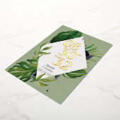 Tropischer Dschungelwein, modern grün Save the Dat Folieneinladung (Gedreht)