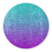 Tropischer Dusk Glitzer Gradient Keramikknauf (Vorderseite)