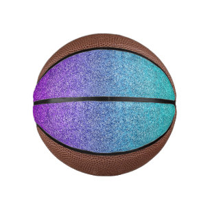 Tropischer Dusk Glitzer Gradient Mini Basketball