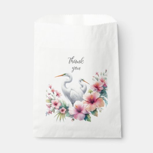 Tropischer Egret Coastal Bird Geschenktütchen (Vorderseite)