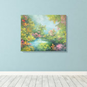 Tropischer Eindruck 1993 Leinwanddruck (Insitu (Holzboden))