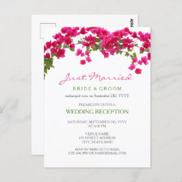 Tropischer Empfang von Bougainvillea Postkarte