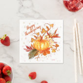Tropischer Erntedank Pumpkin Graphic Serviette (Beispiel)
