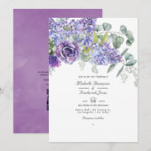 Tropischer Eukalyptus succulents QR Code Wedding Einladung (Vorne/Hinten)