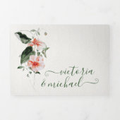 Tropischer Exotischer Dschungel mit dreifacher Ein Dreifach Gefaltete Einladung (Cover)