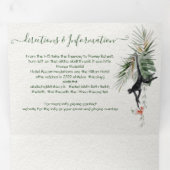 Tropischer Exotischer Dschungel mit dreifacher Ein Dreifach Gefaltete Einladung (Innen Erste Seite)