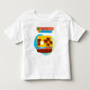Tropischer Familienurlaub in Einklang mit Souvenir Kleinkind T-shirt