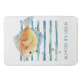 TROPISCHER FANG MIT HELLEN WASSERFARBEN, STRANDFER BADEMATTE (Vorderseite)