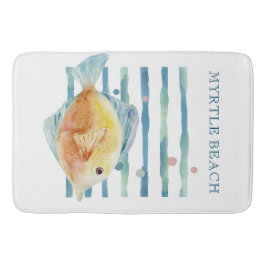 TROPISCHER FANG MIT HELLEN WASSERFARBEN, STRANDFER BADEMATTE