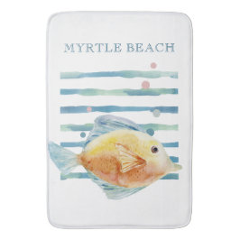 TROPISCHER FANG MIT HELLEN WASSERFARBEN, STRANDFER BADEMATTE