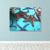 Tropischer, farbiger Seestern Leinwanddruck (Insitu (Holzboden))