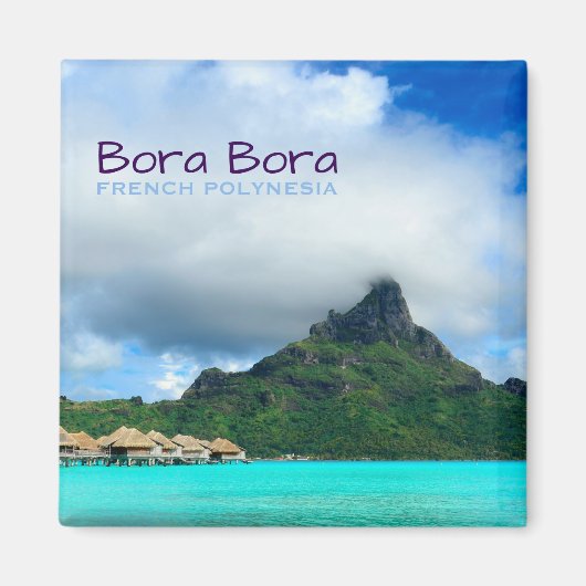 Tropischer Ferienort Bora Bora-Textmagnet Magnet (Vorne)