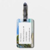 Tropischer Ferienreise-Gepäckanhänger Gepäckanhänger (Rückseite vertikal)