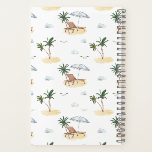 Tropischer Ferienstrand Notizblock (Rückseite)
