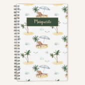 Tropischer Ferienstrand Notizblock (Vorderseite)