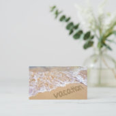 Tropischer Ferienstrand Visitenkarte (Stehend Vorderseite)