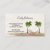 Tropischer Ferienstrand Visitenkarte (Rückseite)