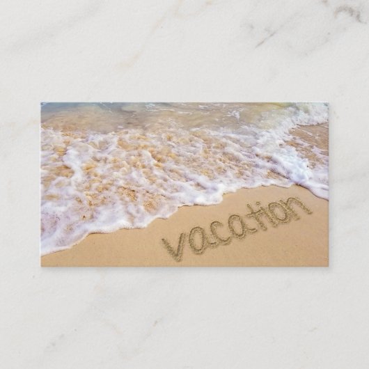 Tropischer Ferienstrand Visitenkarte (Vorderseite)