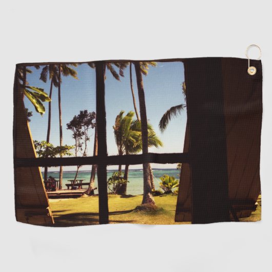 Tropischer Fiji Beach Scene-Gtcnm Golfhandtuch (Horizontal)