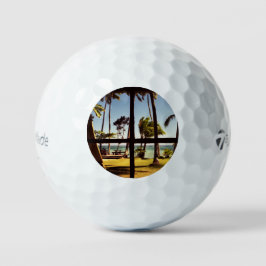 Tropischer Fiji-Strand-Scene tmtp5 gbcnm Golfball