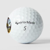 Tropischer Fiji-Strand-Scene tmtp5 gbcnm Golfball (Logo)