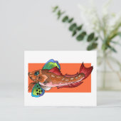 Tropischer Fisch 1 Populärer Cooler Retrofisch Postkarte (Stehend Vorderseite)