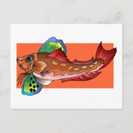 Tropischer Fisch 1 Populärer Cooler Retrofisch Postkarte