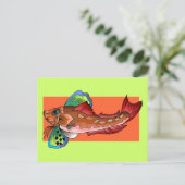 Tropischer Fisch 1 Populärer Cooler Retrofisch Postkarte (Stehend Vorderseite)