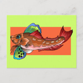 Tropischer Fisch 1 Populärer Cooler Retrofisch Postkarte
