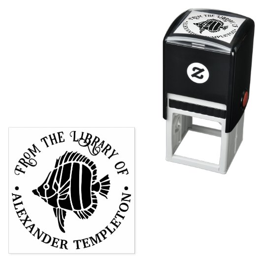 Tropischer Fisch #3b Bibliotheksname Permastempel (Beispiel)