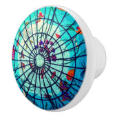 Tropischer Fisch aus Glas Keramikknauf (Rechts)