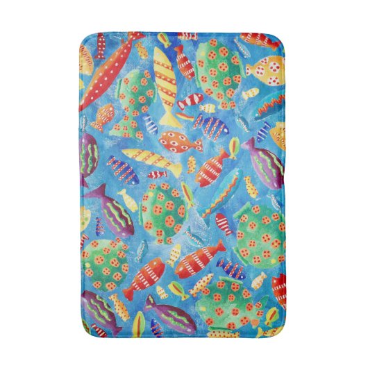 Tropischer Fisch Badematte (Vorderseite Vertikal)