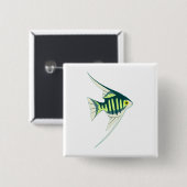 Tropischer Fisch Button (Vorne & Hinten)