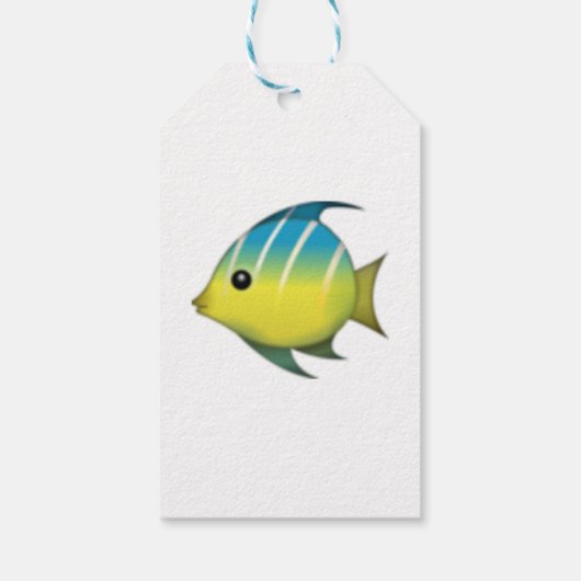 Tropischer Fisch - Emoji Geschenkanhänger (Rückseite)